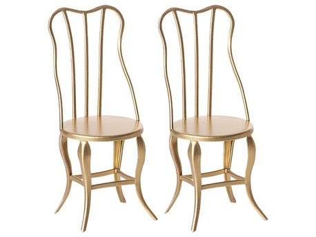 Krzesła Vintage Chair 2szt. Micro Gold MAILEG (1)