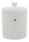 Ceramiczny Pojemnik Z Pokrywą Strips Biały Bastion Collections  (1)