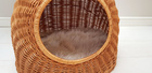 Budka Wiklinowa naturalna z beżowym kocykiem Dla Psa,Kota  ( York, Maltańczyk, Shih Tzu, Maine Coon ) (2)