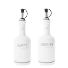Butelki Ceramiczne Komplet Happy Cooking/Cookin With Love Grey Bastion Collections  (1)